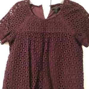 Short sleeve Jcrew eyelet top
